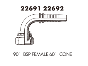 90 BSP FEMALE 60 CONE 