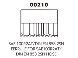 Ferrule for SAE 100 R2AT/EN853 2SN Hose -Non Skive SAE100R2AT/EN8532SN软管套筒，不剥胶