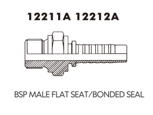 BSP MALE FLAT SEAT/BONDED SEAL