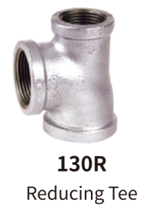 galvanized balck mallebale iron fitting reducing tee
