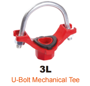 ductile iron grooved fitting u bolt mechanical tee