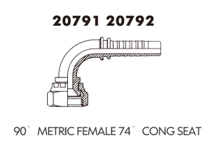 metric female 74 cone seat