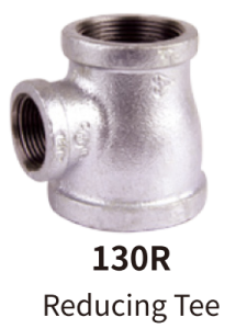 galvanized balck mallebale iron fitting reducing tee