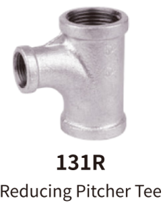 galvanized balck mallebale iron fitting reducing tee