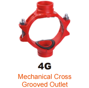 ductile iron grooved fitting u bolt mechanical cross