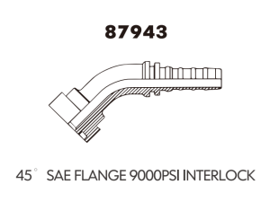 SAE flange 45 SAE FLANGE 9000PSIINTERLOCK
