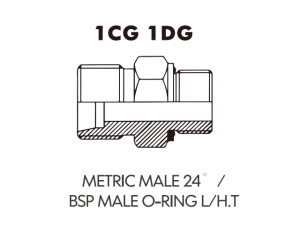 Metric Bite Type Tube Adaptor METRICMALE 24/BSP MALE O-RING L/H.T