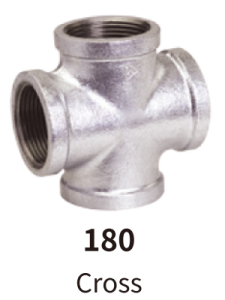 galvanized balck mallebale iron fitting cross