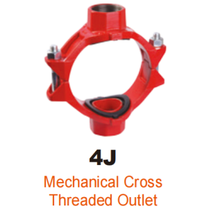 ductile iron grooved fitting u bolt mechanical cross