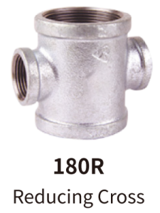 galvanized balck mallebale iron fitting reducing cross
