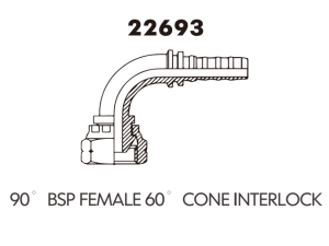 BSP FEMALE 60 CONE INTERLOCK 