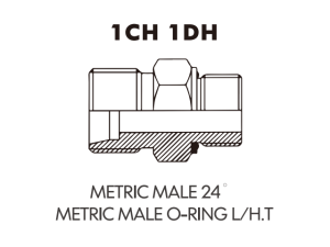 Metric Bite Type Tube Adaptor METRIC MALE 24METRIC MALE O-RING L/H.T 