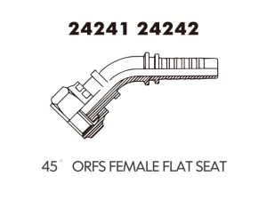 JIC SAE OFRS NPT Fitting 45 ORFS FEMALE FLAT SEAT