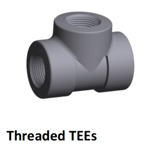 carbon steel forged fitting threaded tee