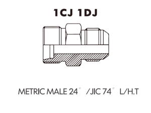 Metric Bite Type Tube Adaptor METRICMALE24 /JIC74 L/H.T