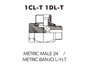 Metric Bite Type Tube Adaptor METRICMALE 24/METRIC BANJO L/H.T
