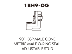 BSP BSPT ADAPTOR 90"BSP MALE CONEMETRIC MALE O-RING SEALADJUSTABLE STUD