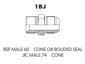 BSP BSPT ADAPTOR BSP MALE 60 CONE OR BOUDED SEALJICMALE 74 CONE