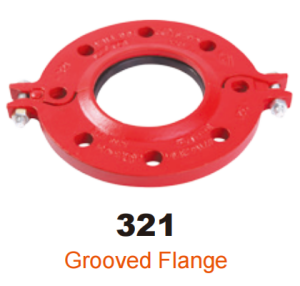 ductile iron grooved fitting flange