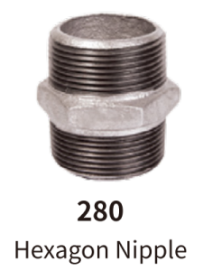 galvanized balck mallebale iron fitting hexagon nipple