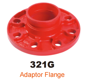 ductile iron grooved fitting adaptor flange