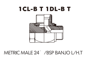 Metric Bite Type Tube Adaptor METRICMALE 24 /BSP BANJO L/H.T