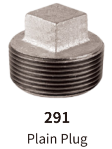 galvanized balck mallebale iron fitting plain plug