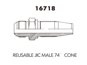JIC SAE OFRS NPT Fitting REUSABLE JIC MALE 74 CONE