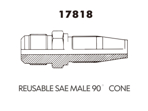 JIC SAE OFRS NPT Fitting REUSABLE SAE MALE 90 CONE
