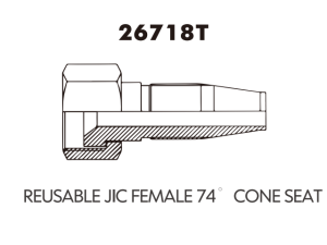 JIC SAE OFRS NPT Fitting REUSABLE JIC FEMALE 74 CONE SEAT