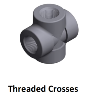carbon steel forged fitting threaded cross