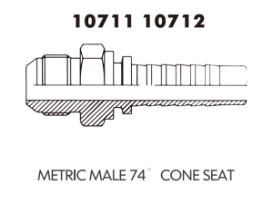 metric male 74 cone seat