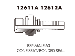 BSP MALE 60 CONE SEAT/BONDED SEAL