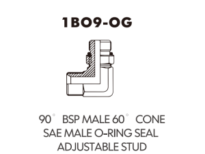 BSP BSPT ADAPTOR 90 BSP MALE60 CONESAE MALE O-RING SEAL ADJUSTABLE STUD