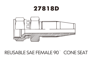 JIC SAE OFRS NPT Fitting REUSABLE SAE FEMALE 90 CONE SEAT