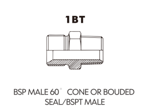 BSP BSPT ADAPTOR BSP MALE 60 CONE OR BOUDEDSEAL/BSPT MALE