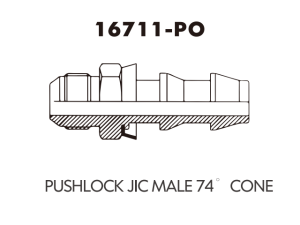 JIC SAE OFRS NPT Fitting PUSHLOCK JIC MALE 74 CONE