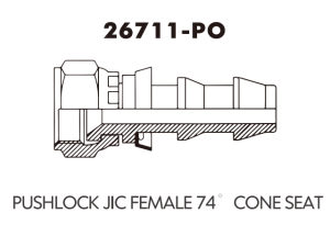 JIC SAE OFRS NPT Fitting PUSHLOCK JIC FEMALE 74 CONE SEAT