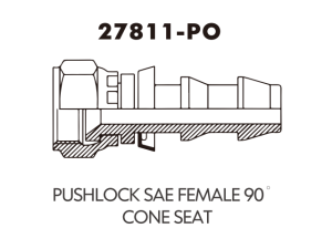 JIC SAE OFRS NPT Fitting PUSHLOCK SAE FEMALE 90CONE SEAT