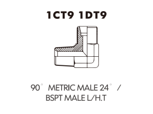 Metric Bite Type Tube Adaptor 90METRICMALE 24BSPT MALE L/HT