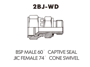 BSP BSPT ADAPTOR BSP MALE 60 CAPTIVE SEALJIC FEMALE 74 CONE SWVEL