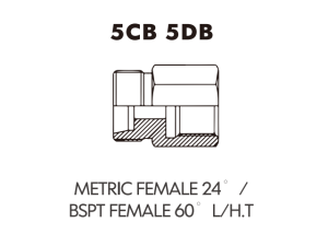 Metric Bite Type Tube Adaptor METRIC FEMALE 24 /BSPT FEMALE 60 L/H.T