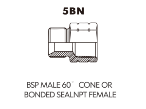 BSP BSPT ADAPTOR BSP MALE 60 CONE ORBONDED SEALNPT FEMALE