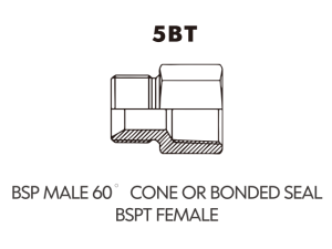 BSP BSPT ADAPTOR BSP MALE 60 CONE OR BONDED SEALBSPT FEMALE