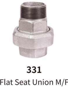 galvanized balck mallebale iron fitting flat seat union mf