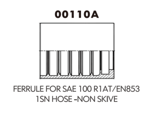 Ferrule for SAE 100 R1AT/EN853 1SN Hose -Non Skive SAE100R1AT/EN8531SN软管套筒，不剥胶