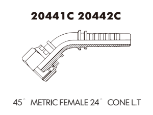 45 metric male 24 cone seal L.T.