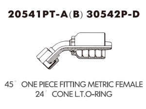 one piece fitting 45 ONE PIECE FITTING METRIC FEMALE24CONELT.O-RING
