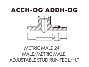Metric Bite Type Tube Adaptor METRICMALE 24MALE/METRIC MALEADJUSTABLE STUD RUN TEE L/H.T