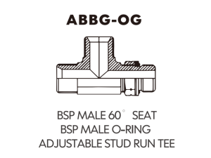 BSP BSPT ADAPTOR BSP MALE 60 SEATBSP MALEO-RINGADJUSTABLE STUD RUN TEE